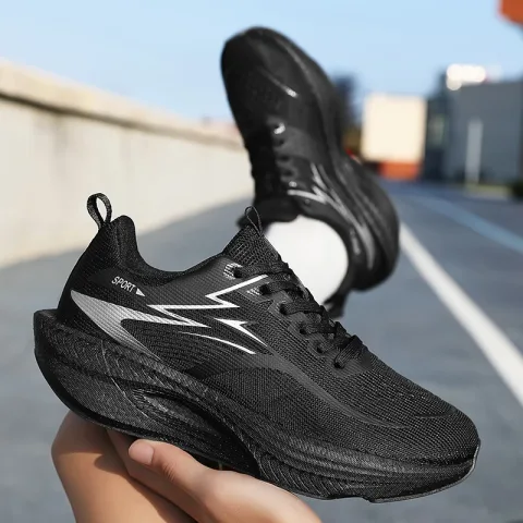 Men Running Shoes Marathon Sports Air Cushion Carbon Board Breathable Lightweight Comfortable Women Outdoor Athletic Sneakers